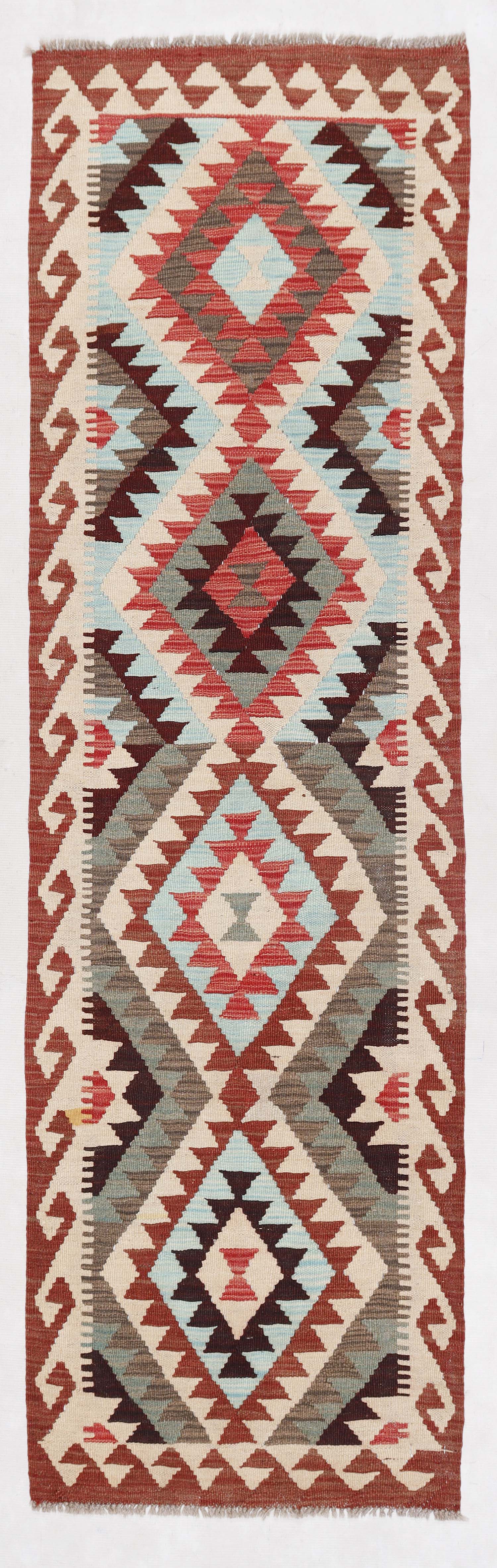 Multy Handmade Veggie Dye Kilim Rug Runner