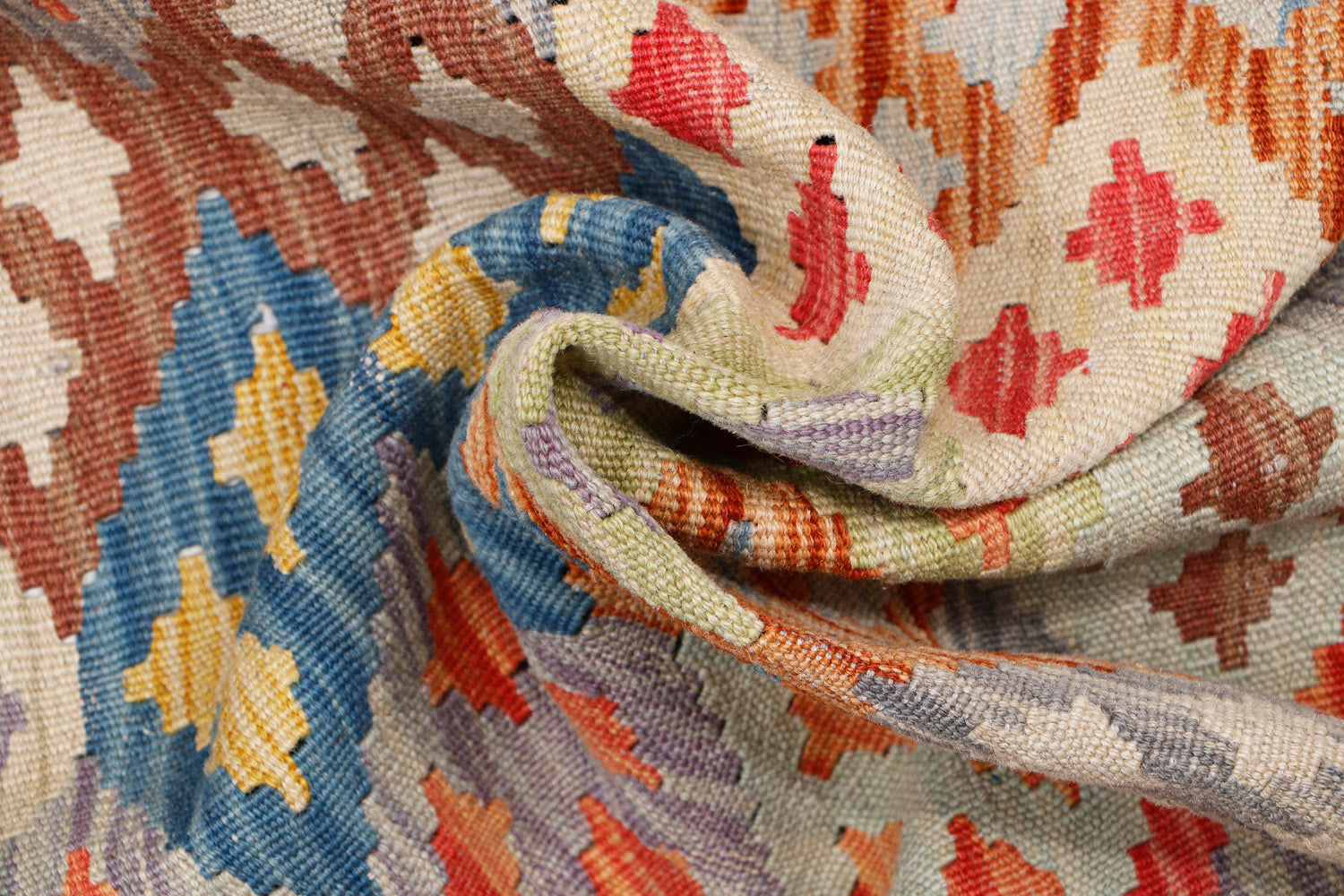 Multy Handmade Veggie Dye Kilim Rug Runner