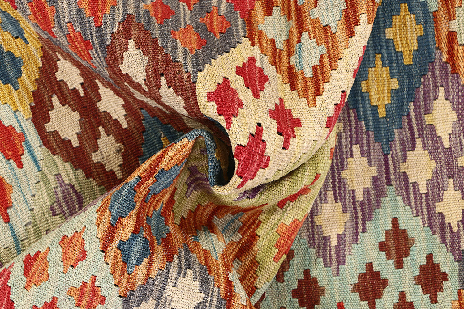 Multy Handmade Veggie Dye Kilim Rug Runner