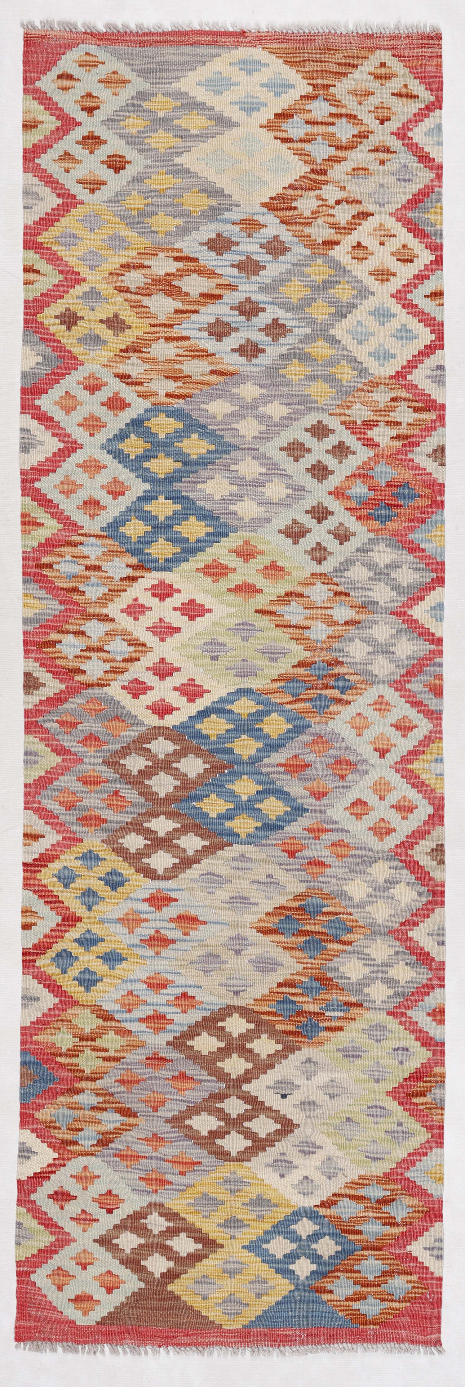 Multy Handmade Veggie Dye Kilim Rug Runner