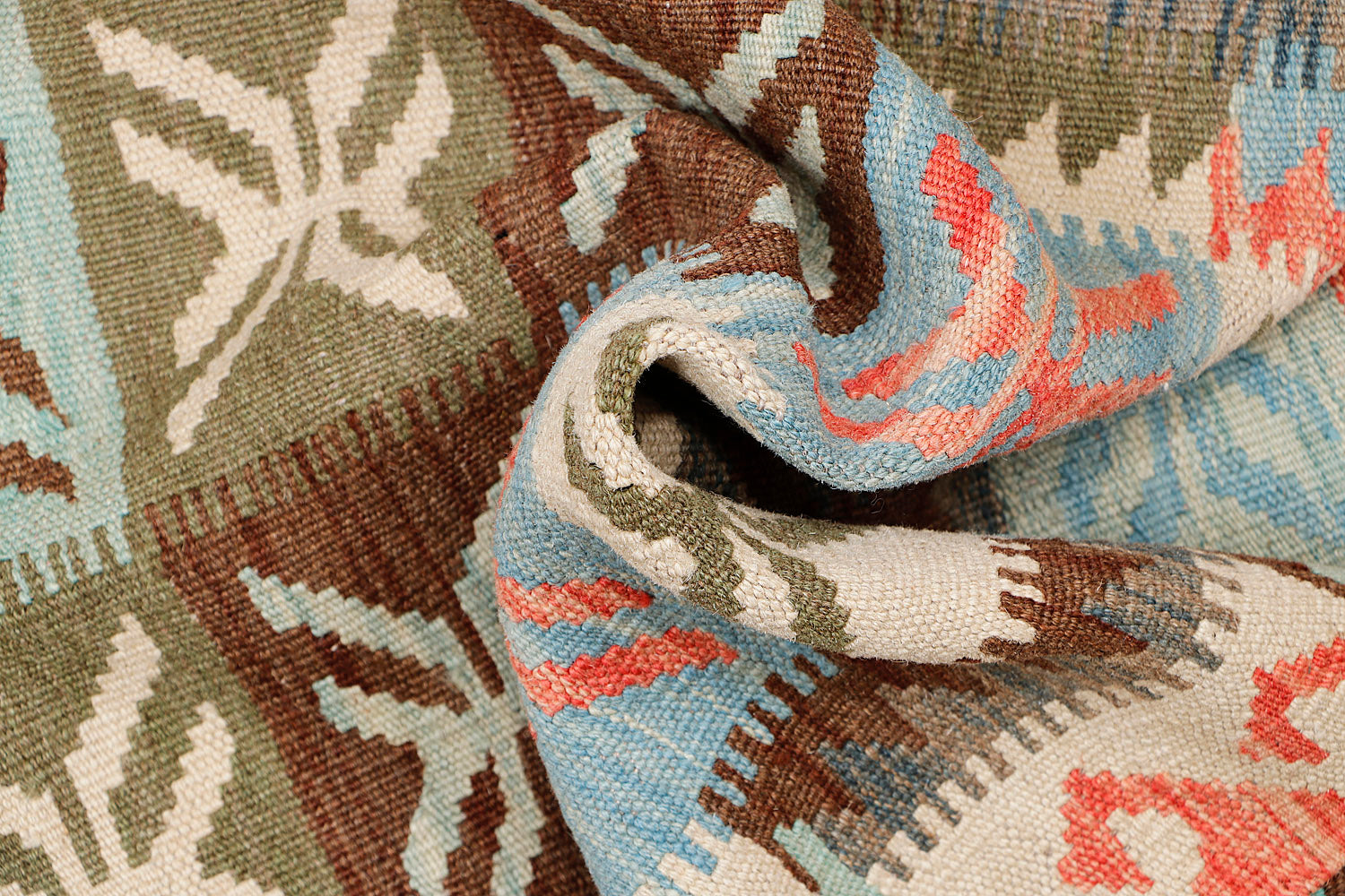 Multy Handmade Veggie Dye Kilim Rug Runner