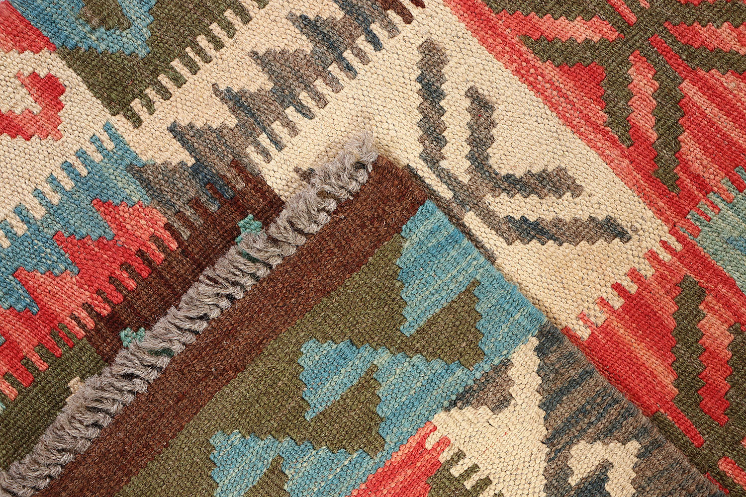 Multy Handmade Veggie Dye Kilim Rug Runner