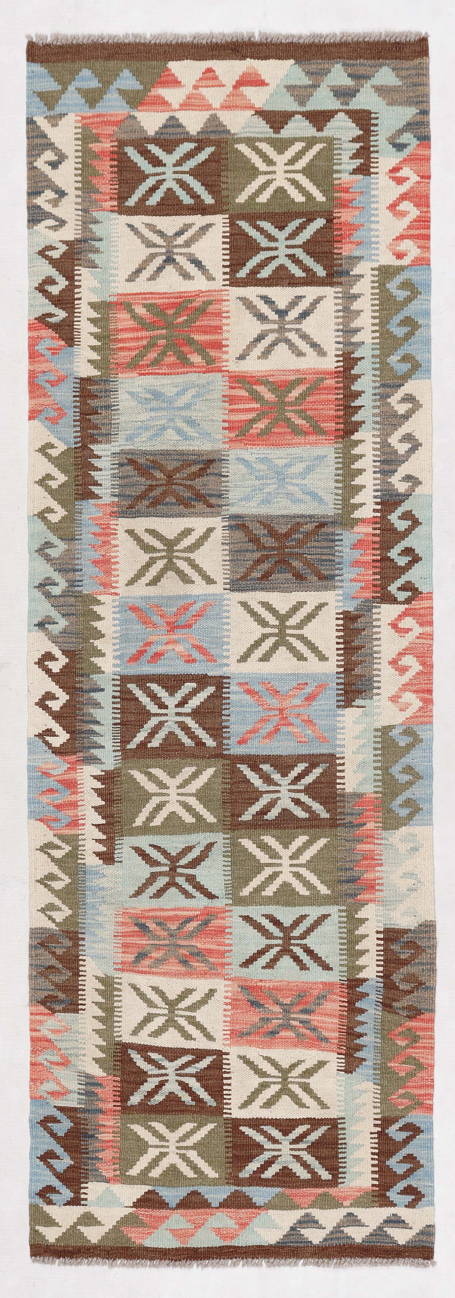 Multy Handmade Veggie Dye Kilim Rug Runner