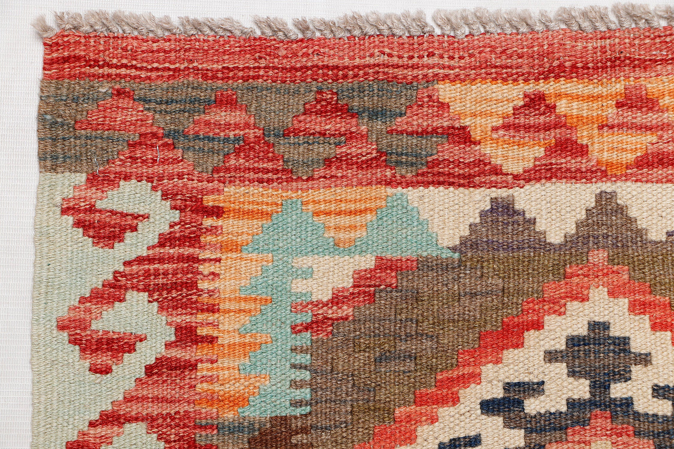 Multy Handmade Veggie Dye Kilim Rug Runner
