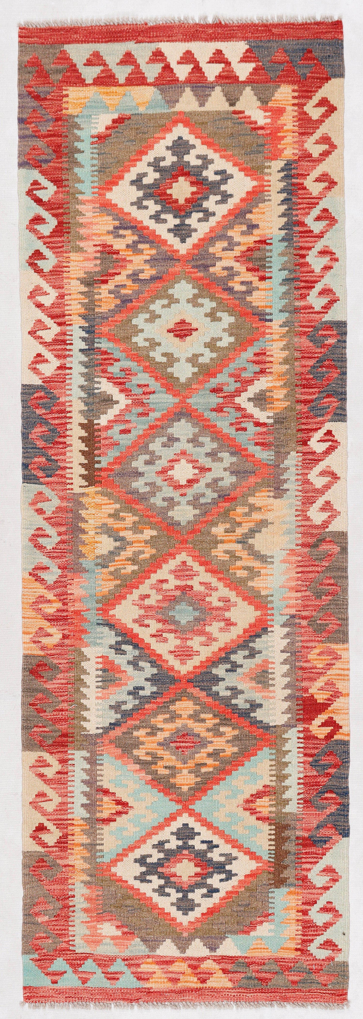 Multy Handmade Veggie Dye Kilim Rug Runner