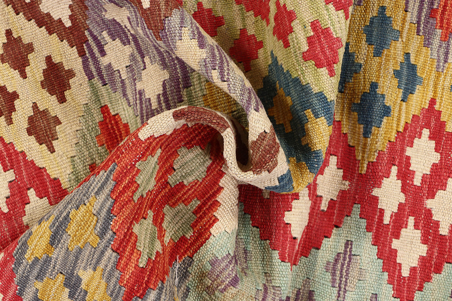 Multy Handmade Veggie Dye Kilim Rug Runner