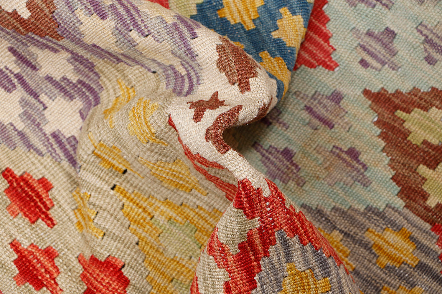 Multy Handmade Veggie Dye Kilim Rug Runner