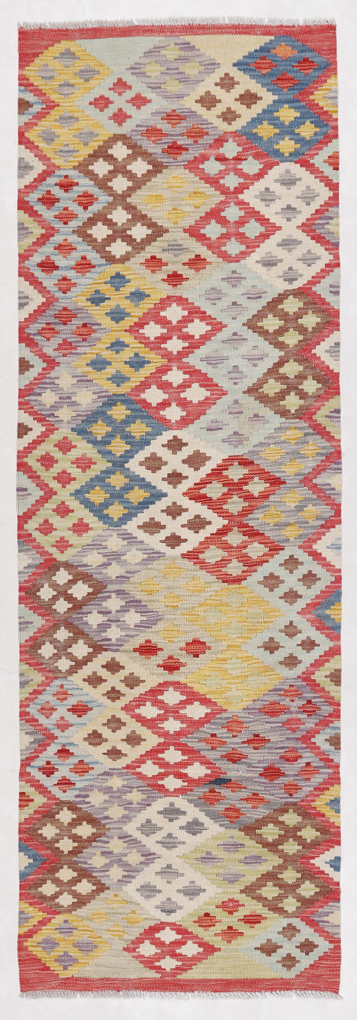 Multy Handmade Veggie Dye Kilim Rug Runner
