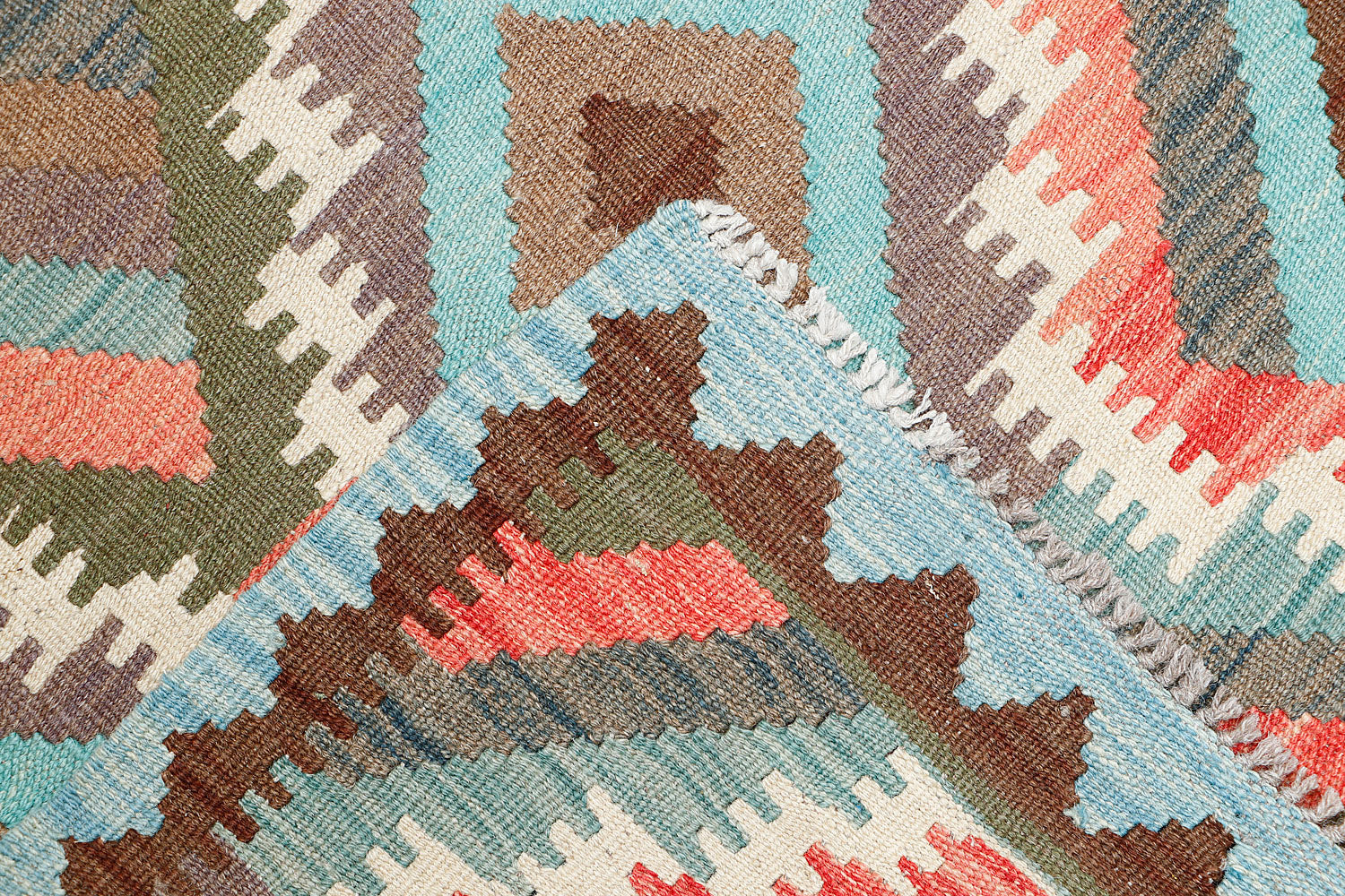 3' X 10' Multy Handmade Veggie Dye Kilim Rug Runner