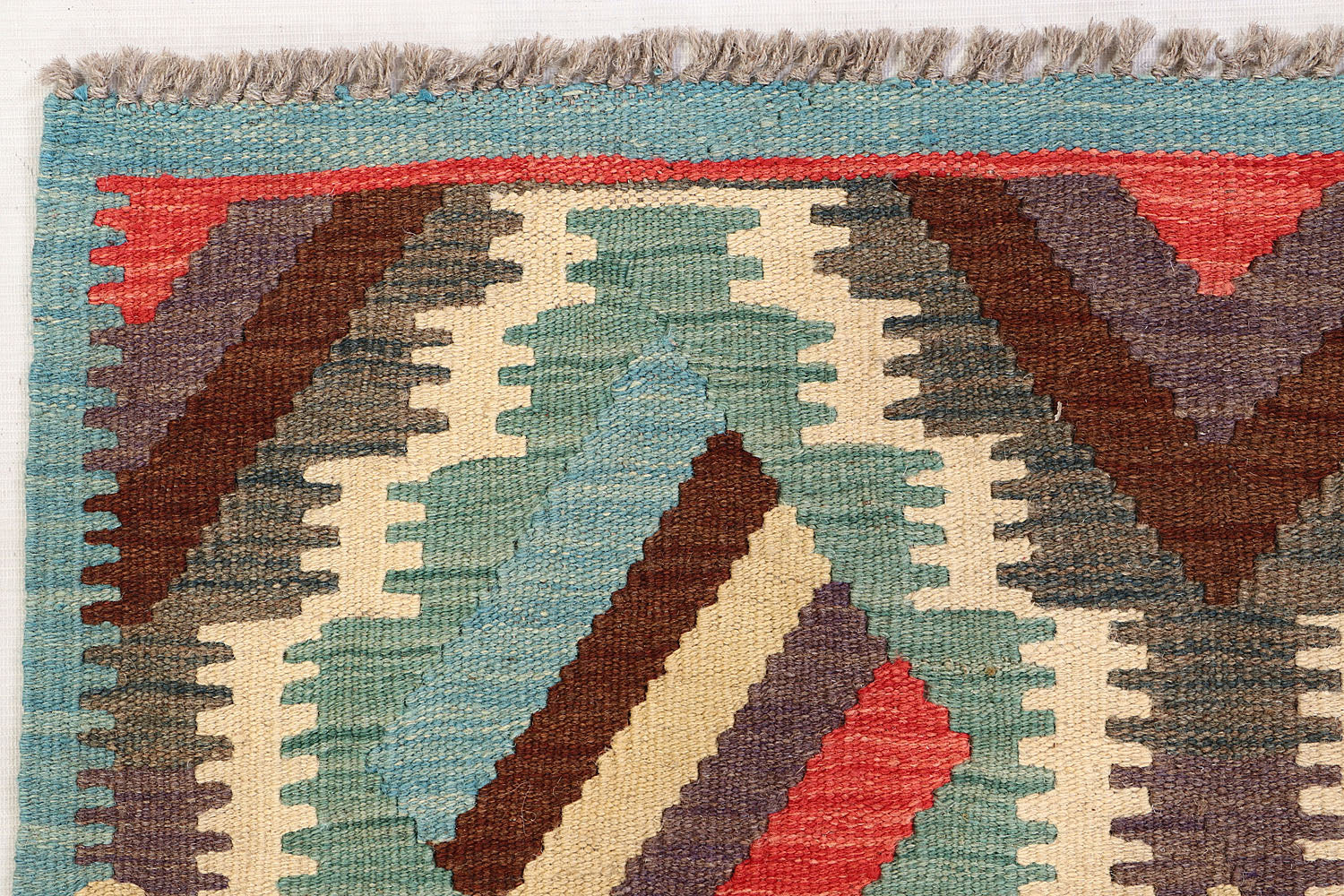 3' X 10' Multy Handmade Veggie Dye Kilim Rug Runner