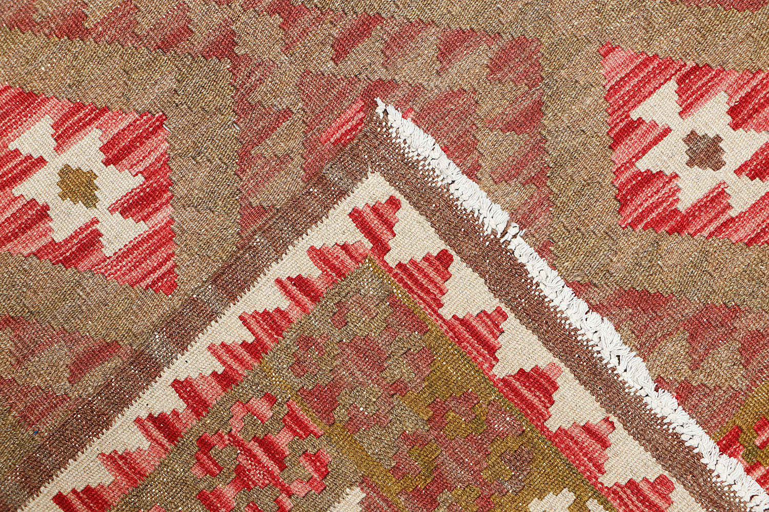 3' 3" X 3' 3'' Multy Handmade Veggie Dye Kilim Rug Square