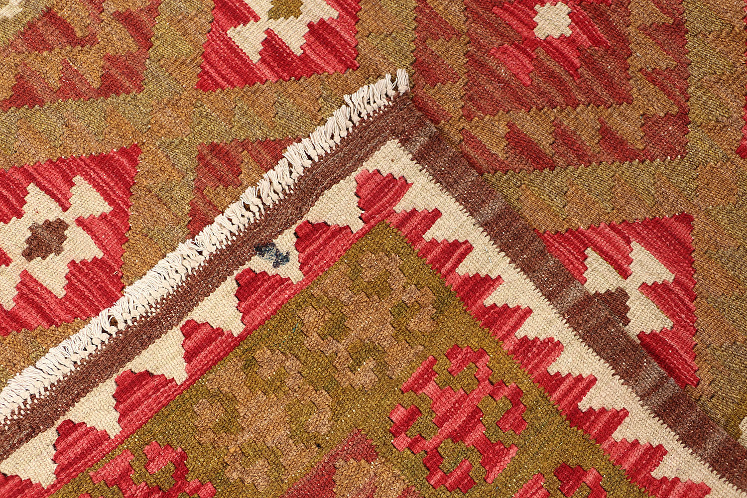 3' 3" X 3' 3'' Multy Handmade Veggie Dye Kilim Rug Square