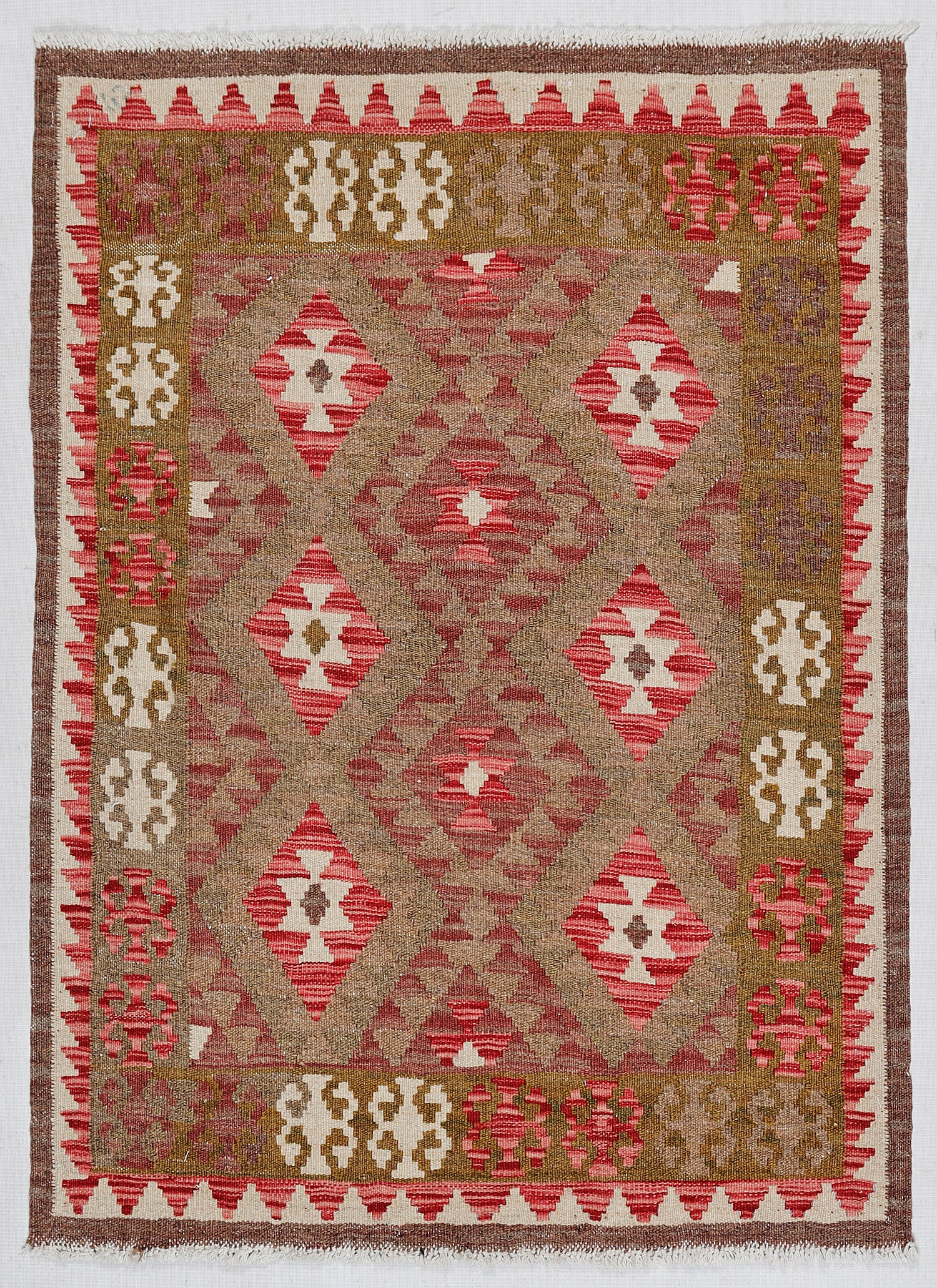3' 3" X 3' 3'' Multy Handmade Veggie Dye Kilim Rug Square