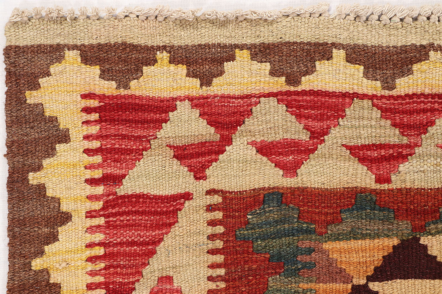 3' 3" X 3' 3'' Multy Handmade Veggie Dye Kilim Rug Square