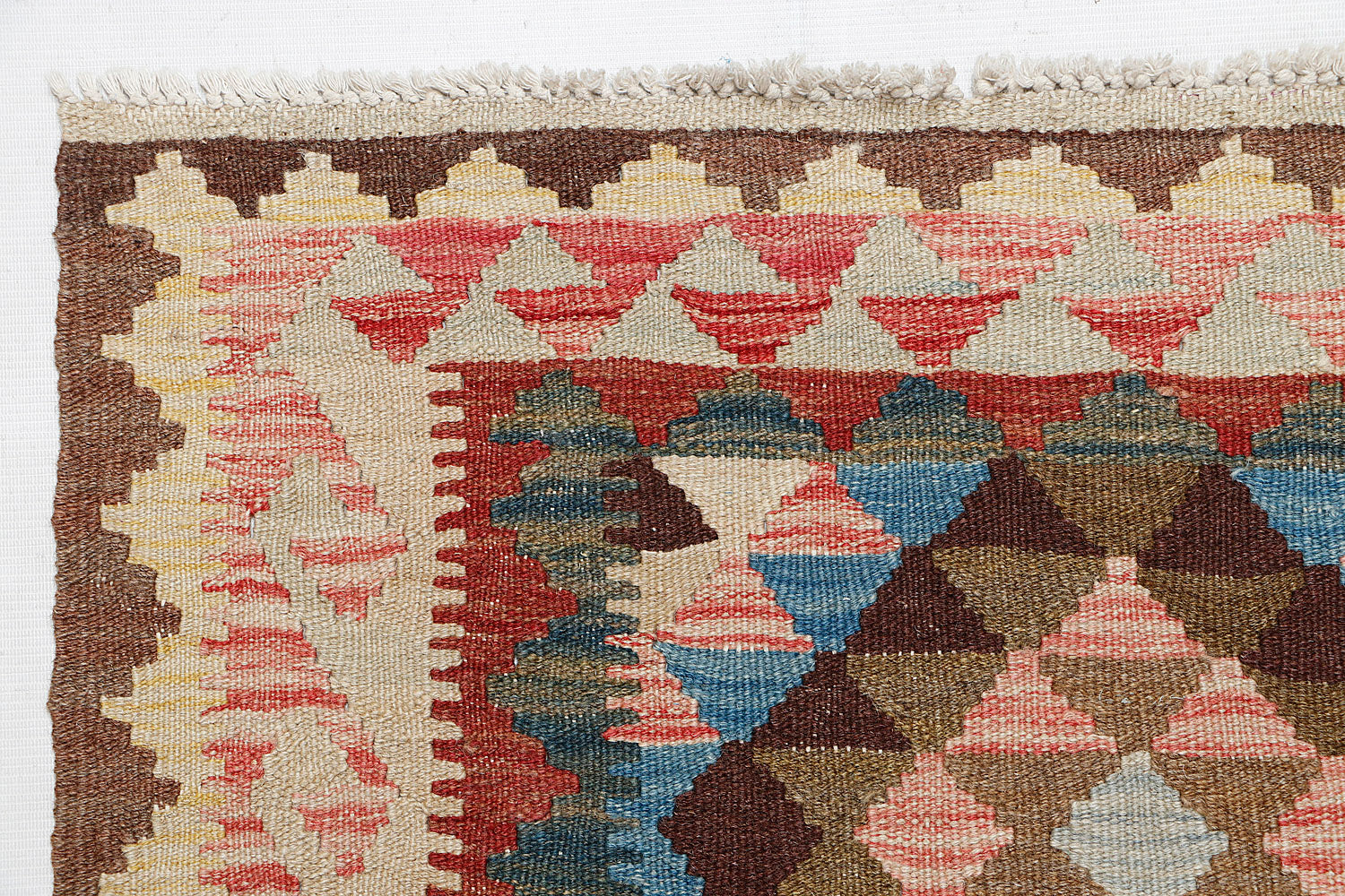 3' 3" X 3' 3'' Multy Handmade Veggie Dye Kilim Rug Square