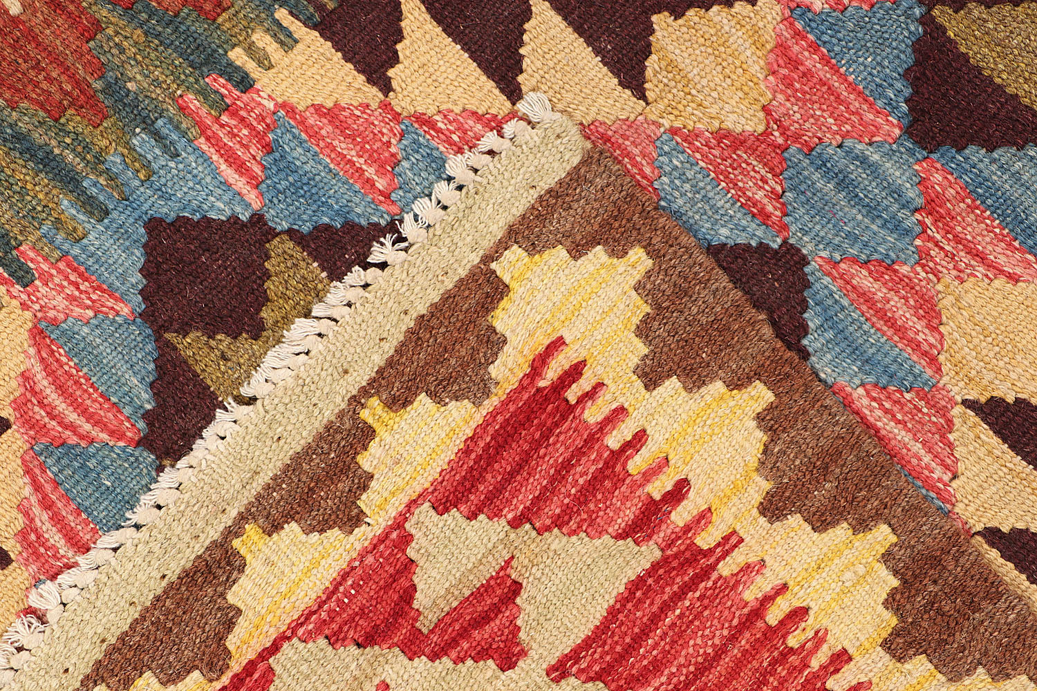 3' 3" X 3' 3'' Multy Handmade Veggie Dye Kilim Rug Square