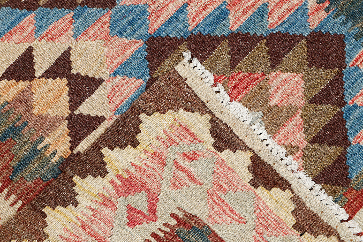 3' 3" X 3' 3'' Multy Handmade Veggie Dye Kilim Rug Square