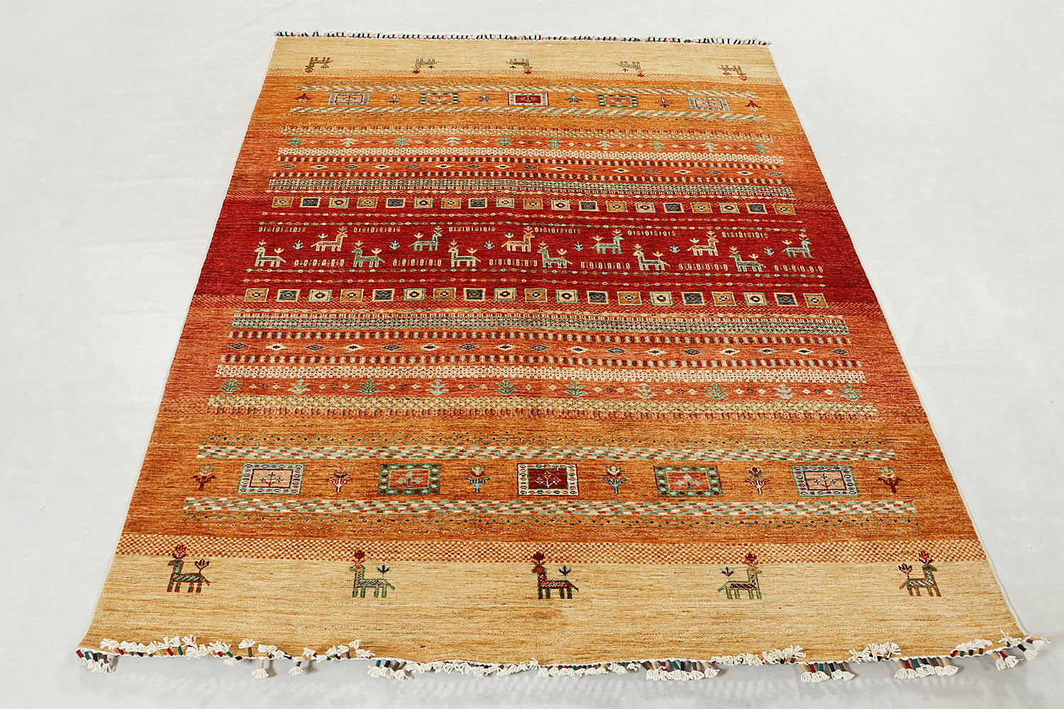 Loribaft Persian Hand Knotted Wool Runner Multicolor 2'6" x 8'