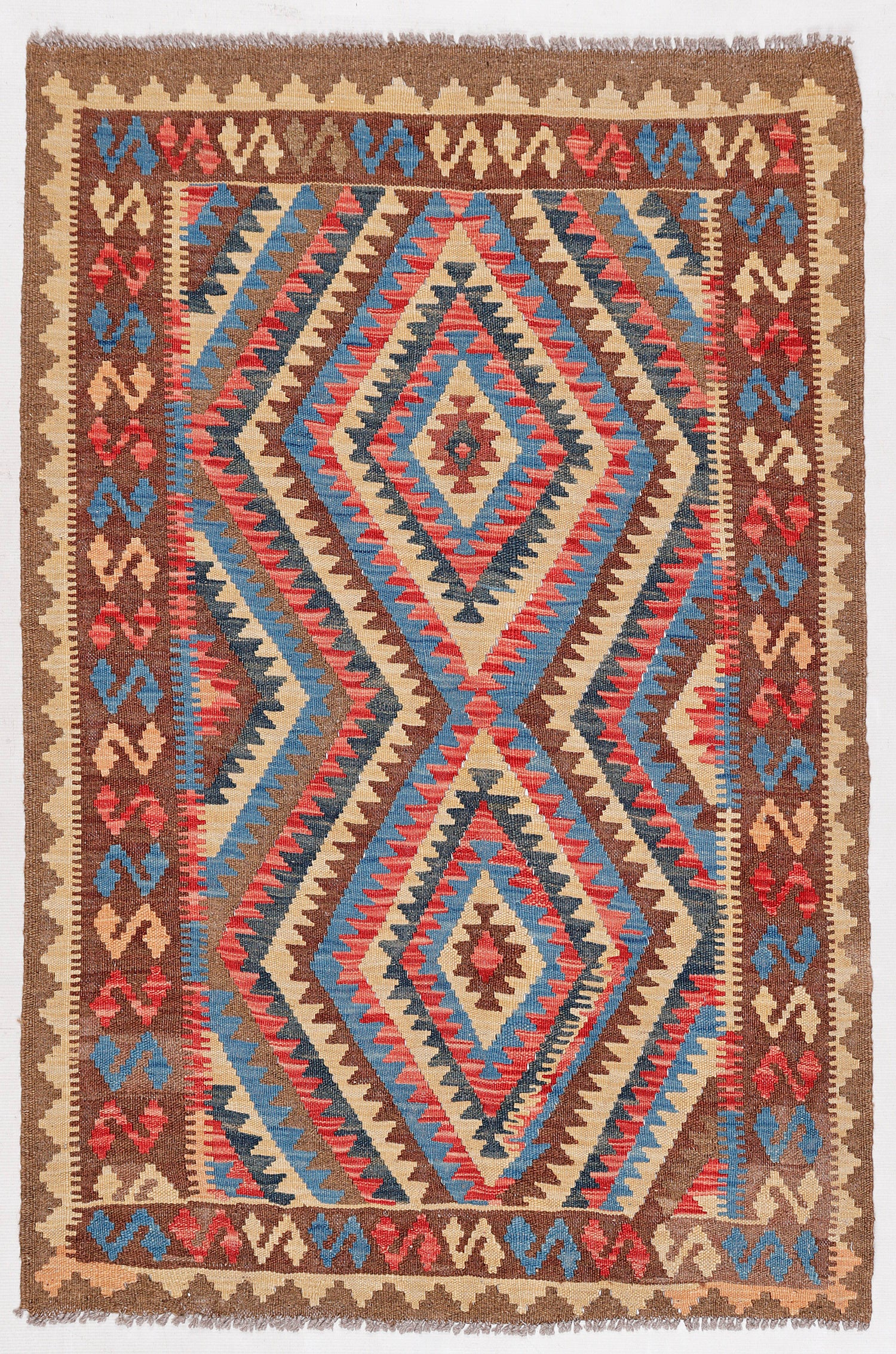 3' X 5' Multy Handmade Veggie Dye Kilim Rug Rectangular