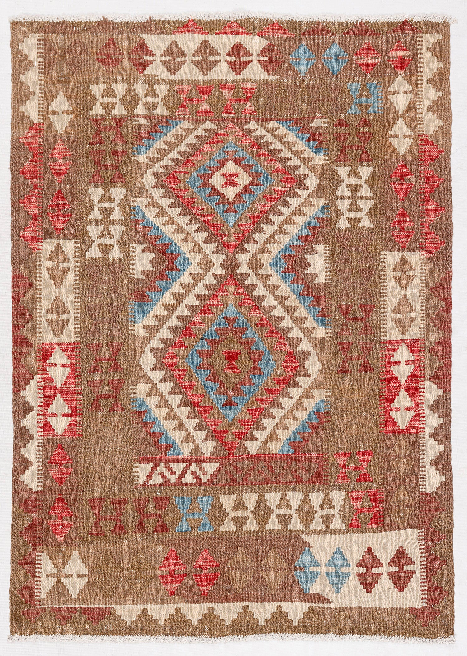 3' X 5' Multy Handmade Veggie Dye Kilim Rug Rectangular