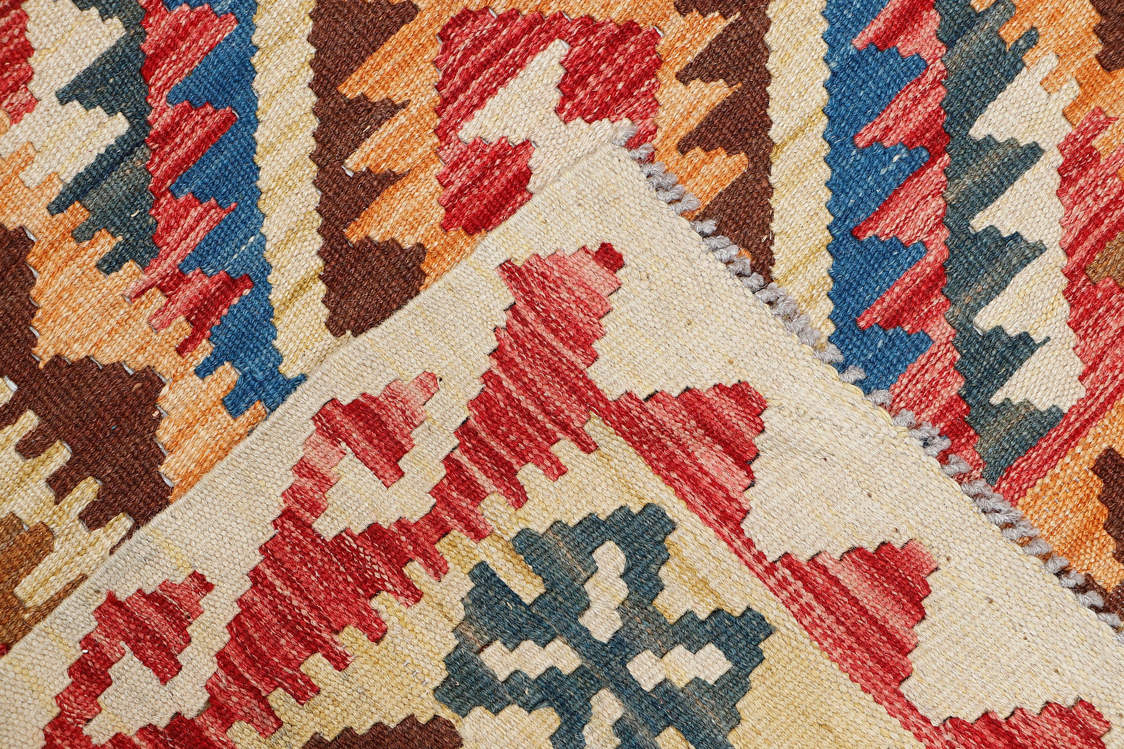 3' X 5' Multy Handmade Veggie Dye Kilim Rug Rectangular