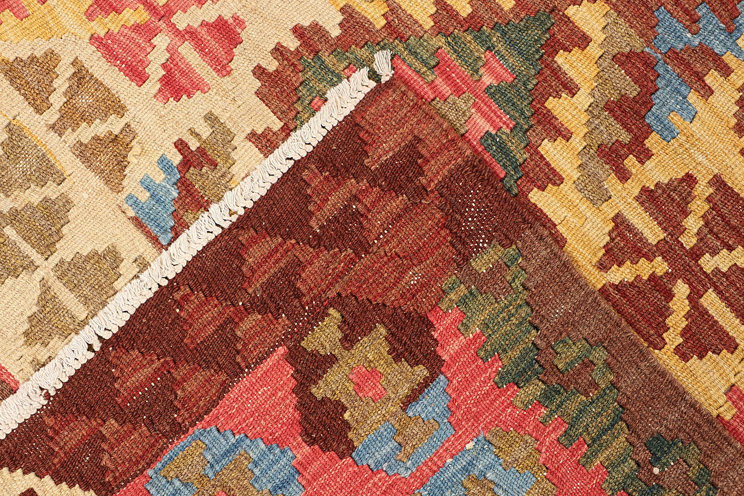 3' X 5' Multy Handmade Veggie Dye Kilim Rug Rectangular