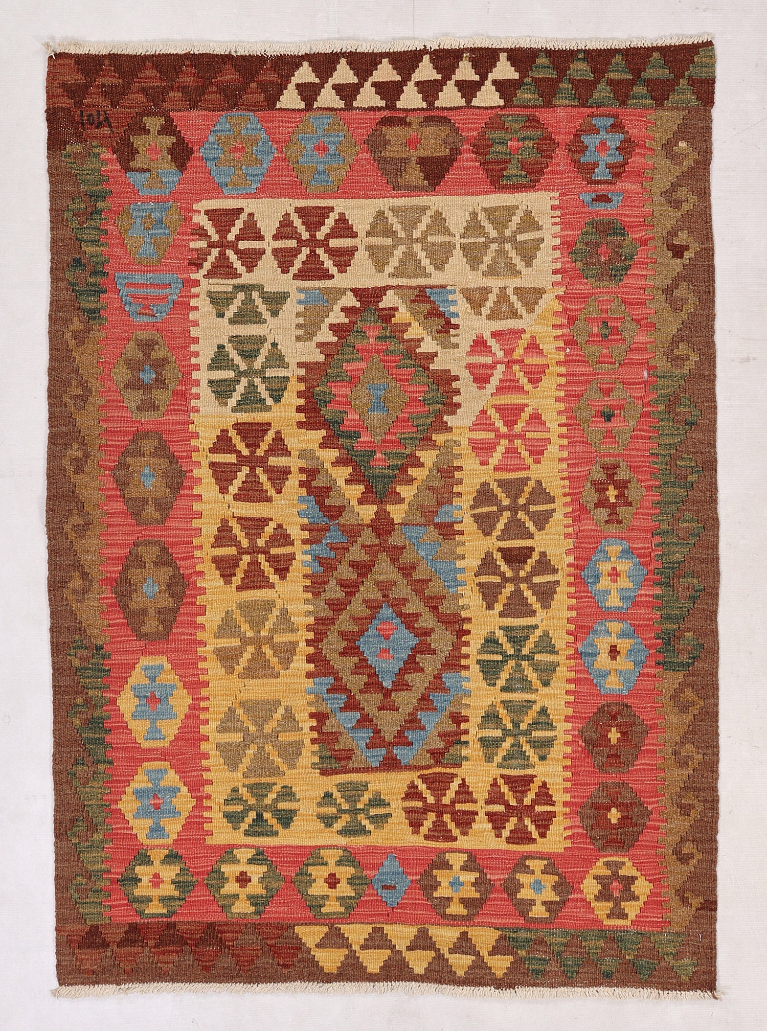 3' X 5' Multy Handmade Veggie Dye Kilim Rug Rectangular