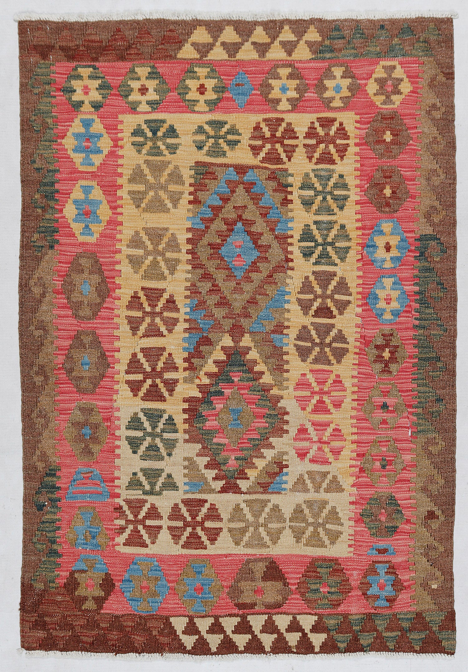 3' X 5' Multy Handmade Veggie Dye Kilim Rug Rectangular