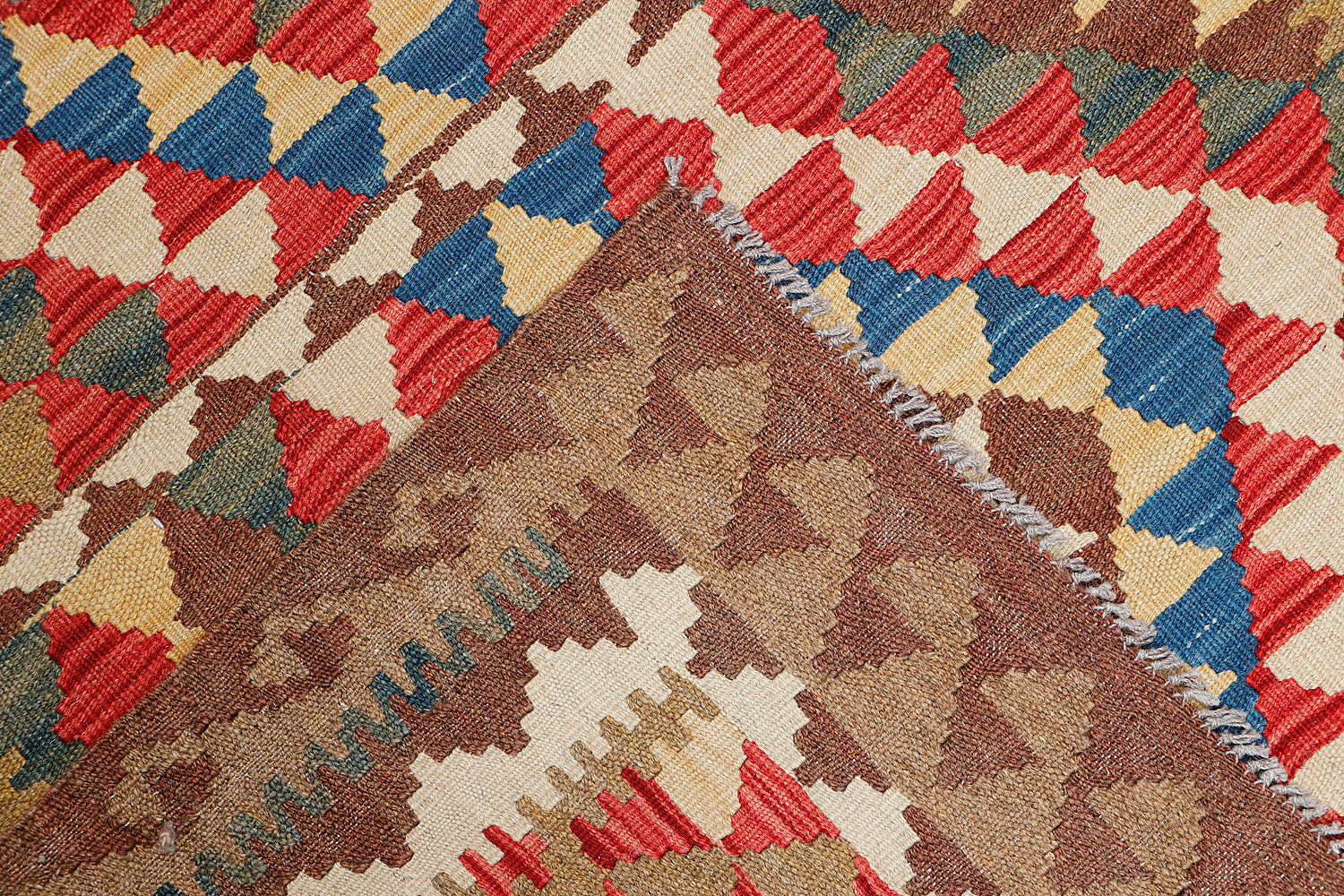 3' X 5' Multy Handmade Veggie Dye Kilim Rug Rectangular