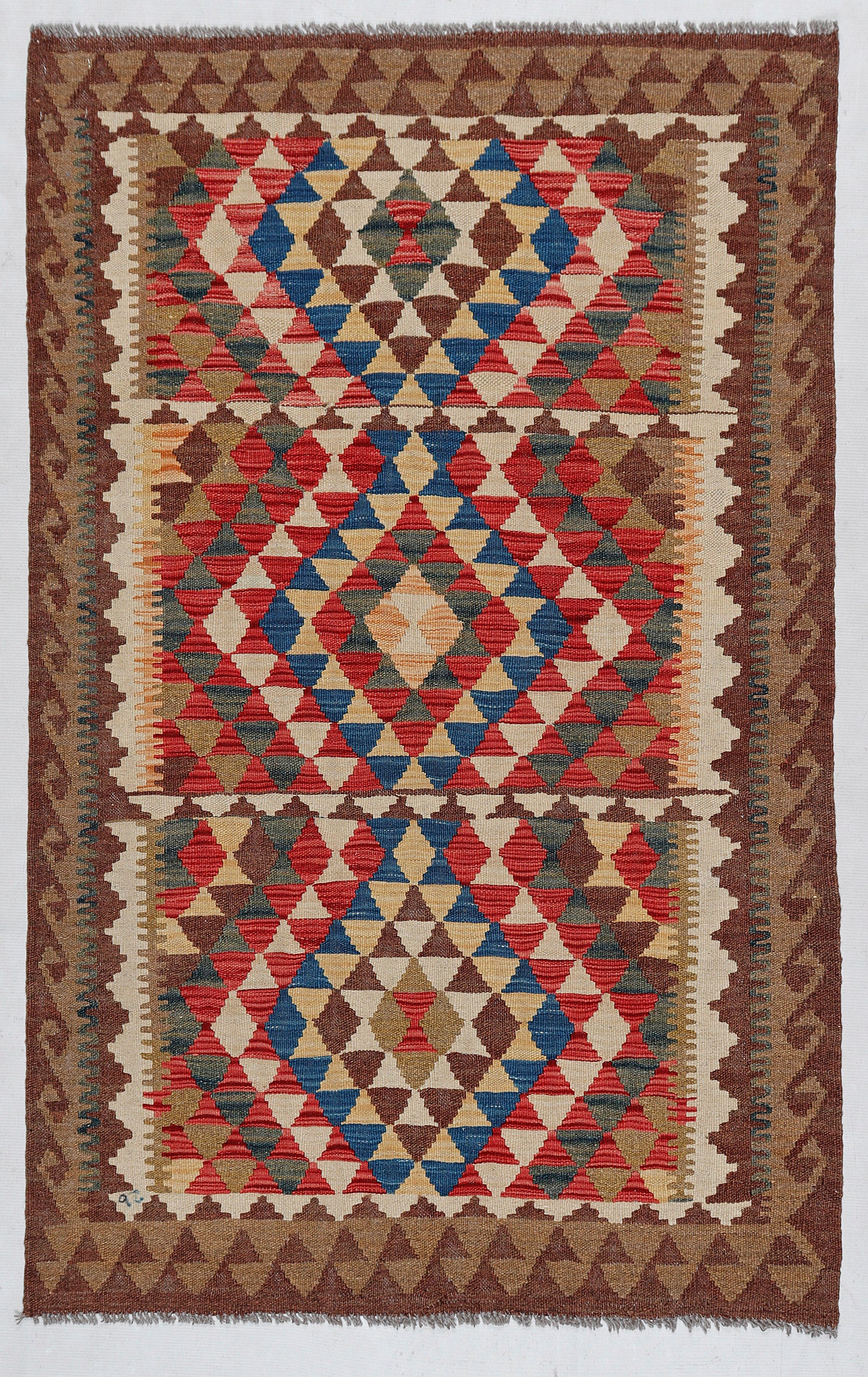 3' X 5' Multy Handmade Veggie Dye Kilim Rug Rectangular