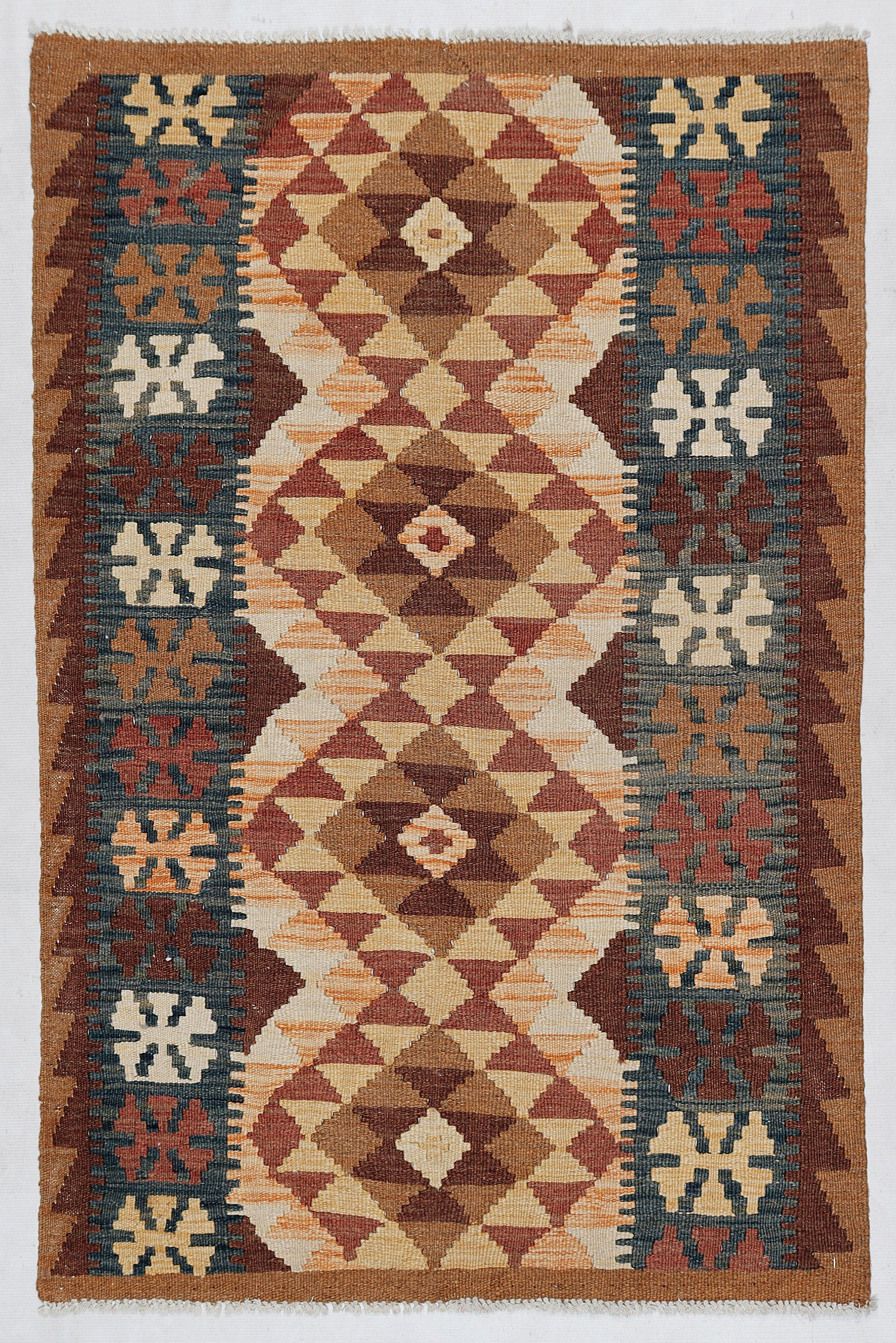 3' X 5' Multy Handmade Veggie Dye Kilim Rug Rectangular