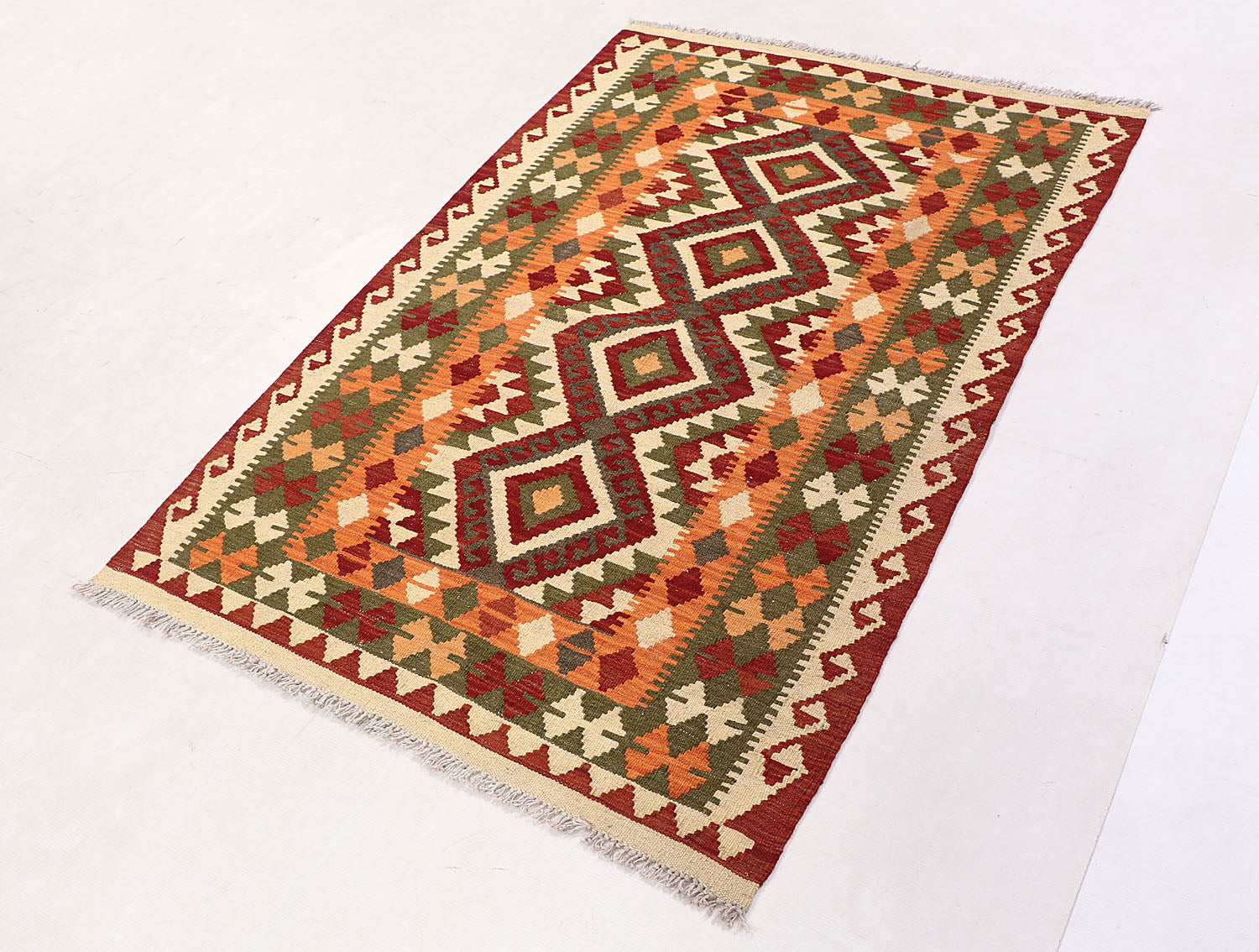 3' X 5' Multy Handmade Veggie Dye Kilim Rug Rectangular