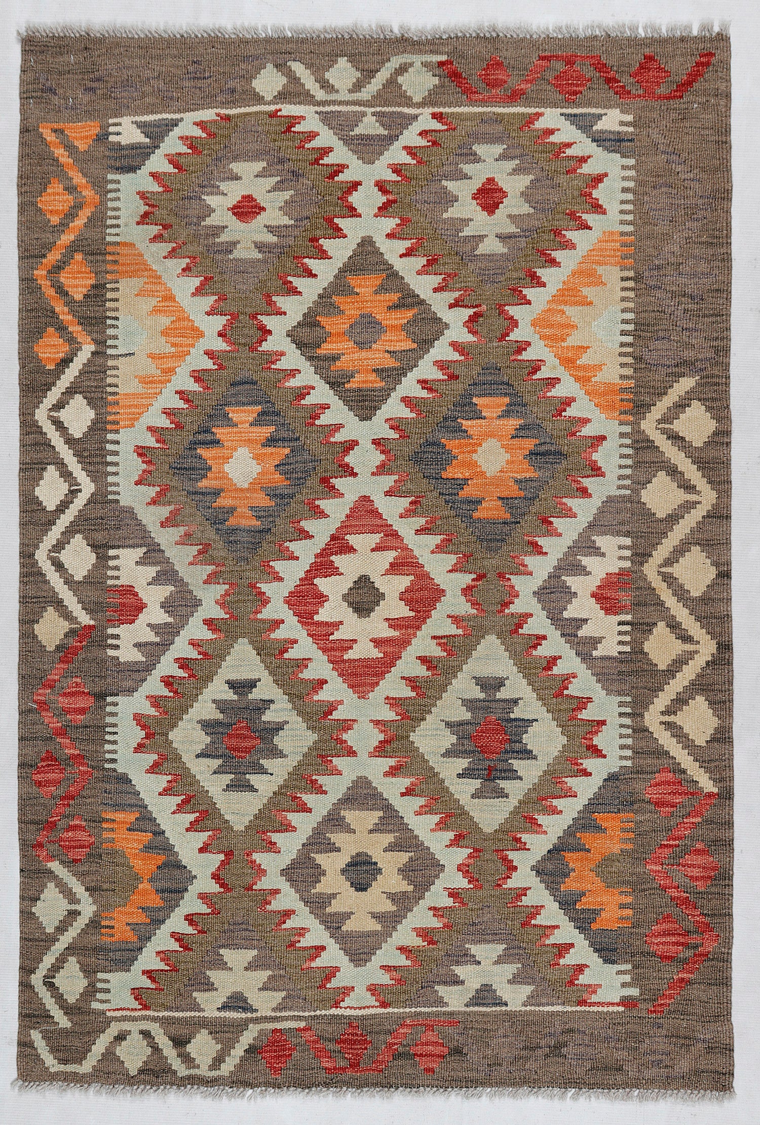 3' X 5' Multy Handmade Veggie Dye Kilim Rug Rectangular