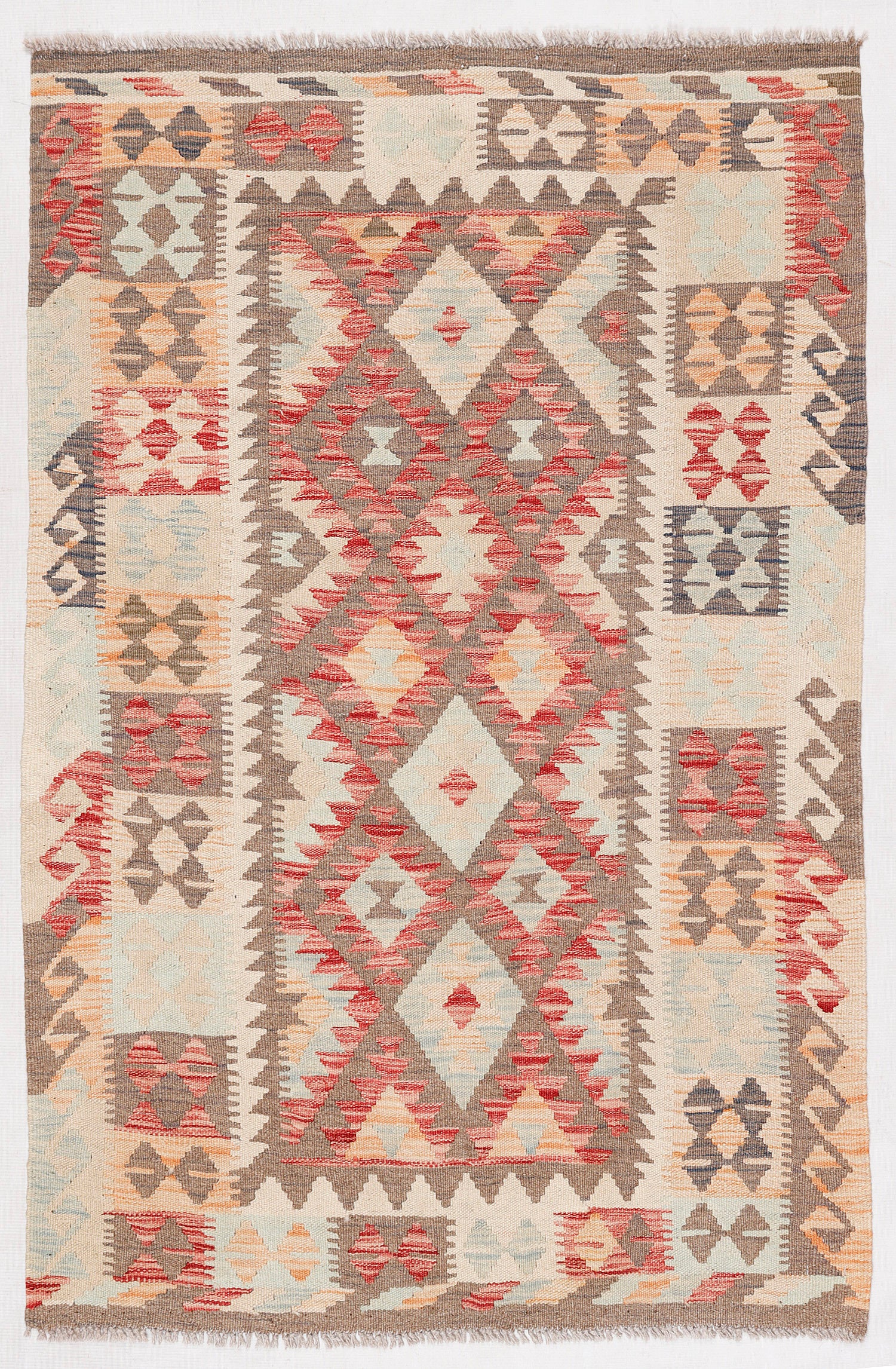 3' X 5' Multy Handmade Veggie Dye Kilim Rug Rectangular