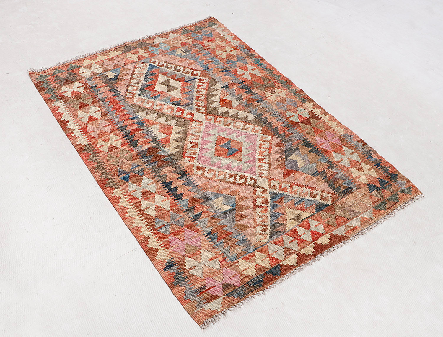 3' X 5' Multy Handmade Veggie Dye Kilim Rug Rectangular