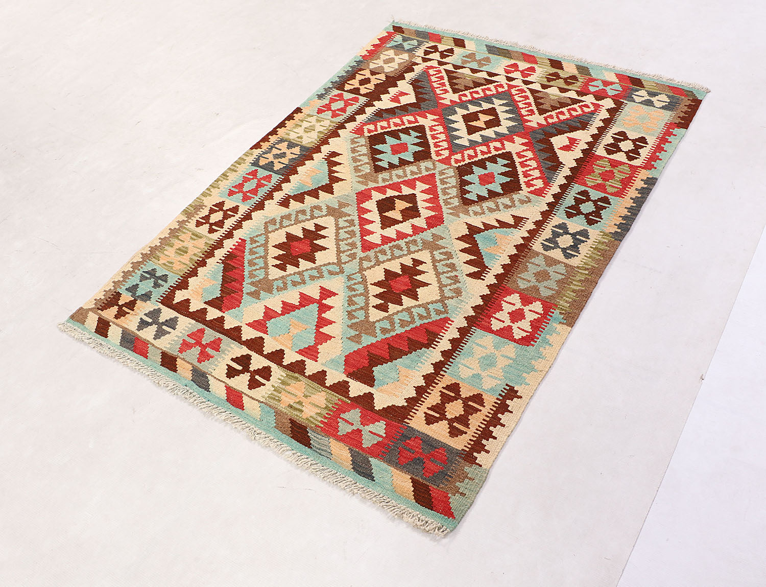 3' X 5' Multy Handmade Veggie Dye Kilim Rug Rectangular