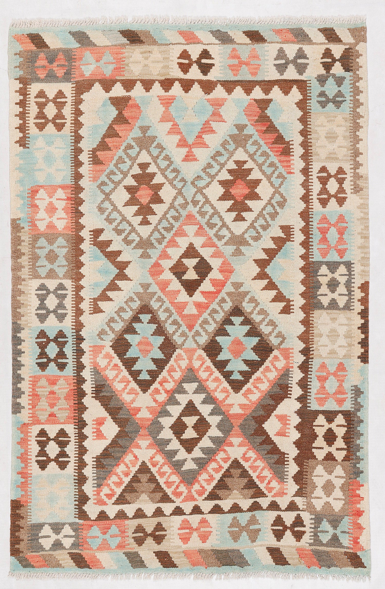 3' X 5' Multy Handmade Veggie Dye Kilim Rug Rectangular