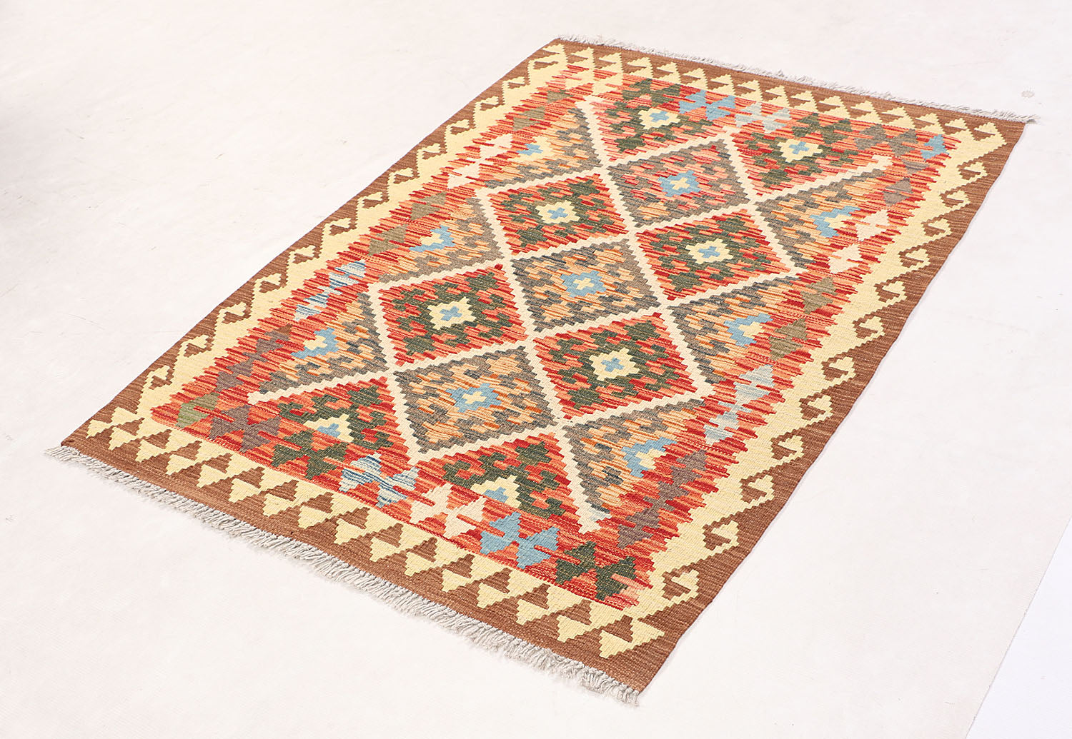3' X 5' Multy Handmade Veggie Dye Kilim Rug Rectangular