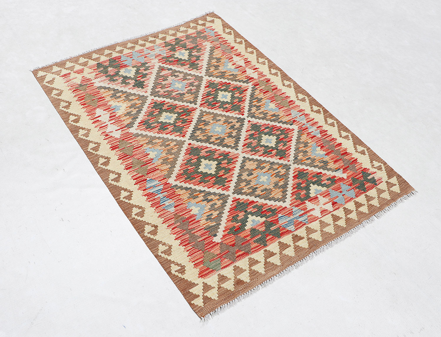 3' X 5' Multy Handmade Veggie Dye Kilim Rug Rectangular