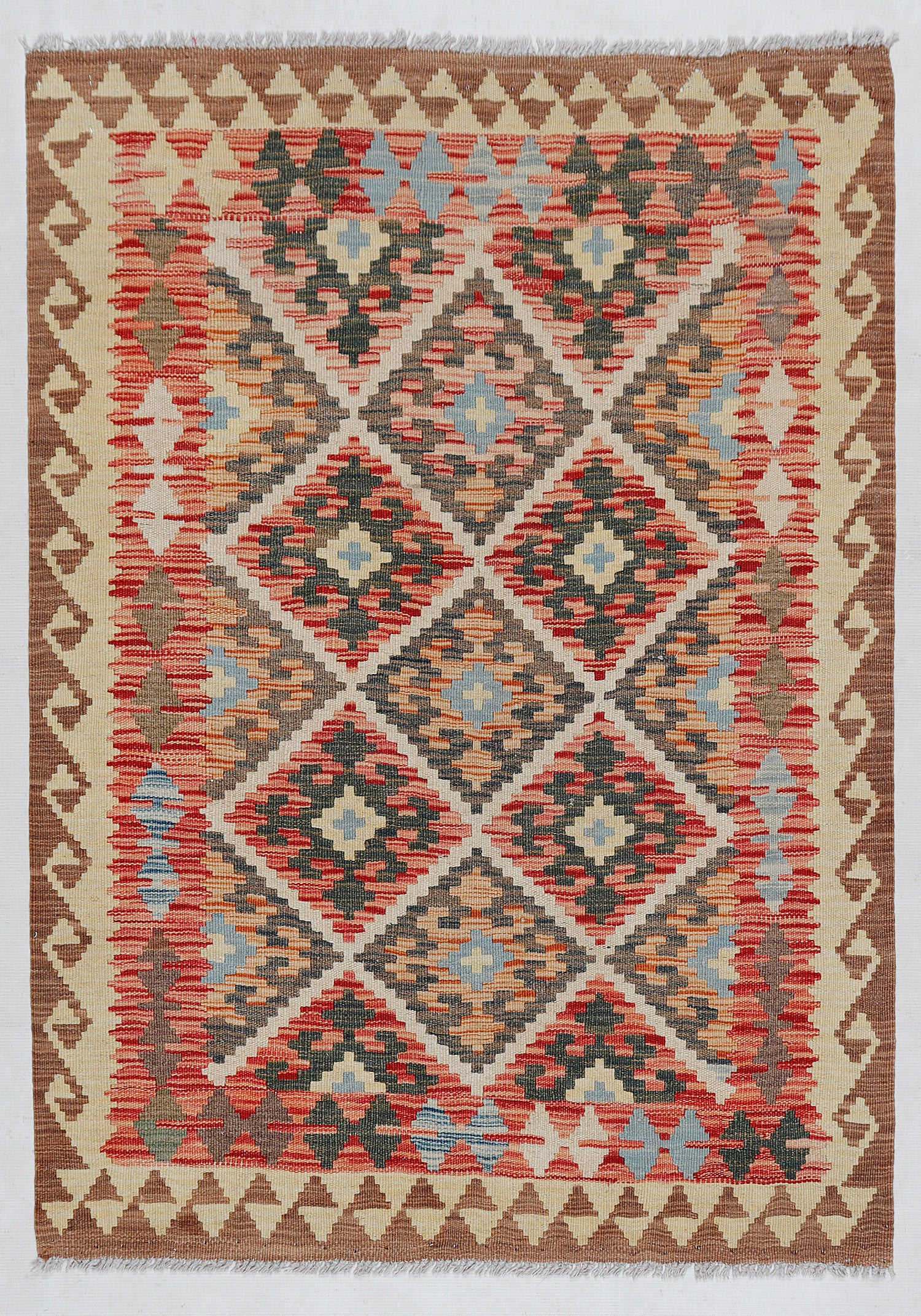 3' X 5' Multy Handmade Veggie Dye Kilim Rug Rectangular