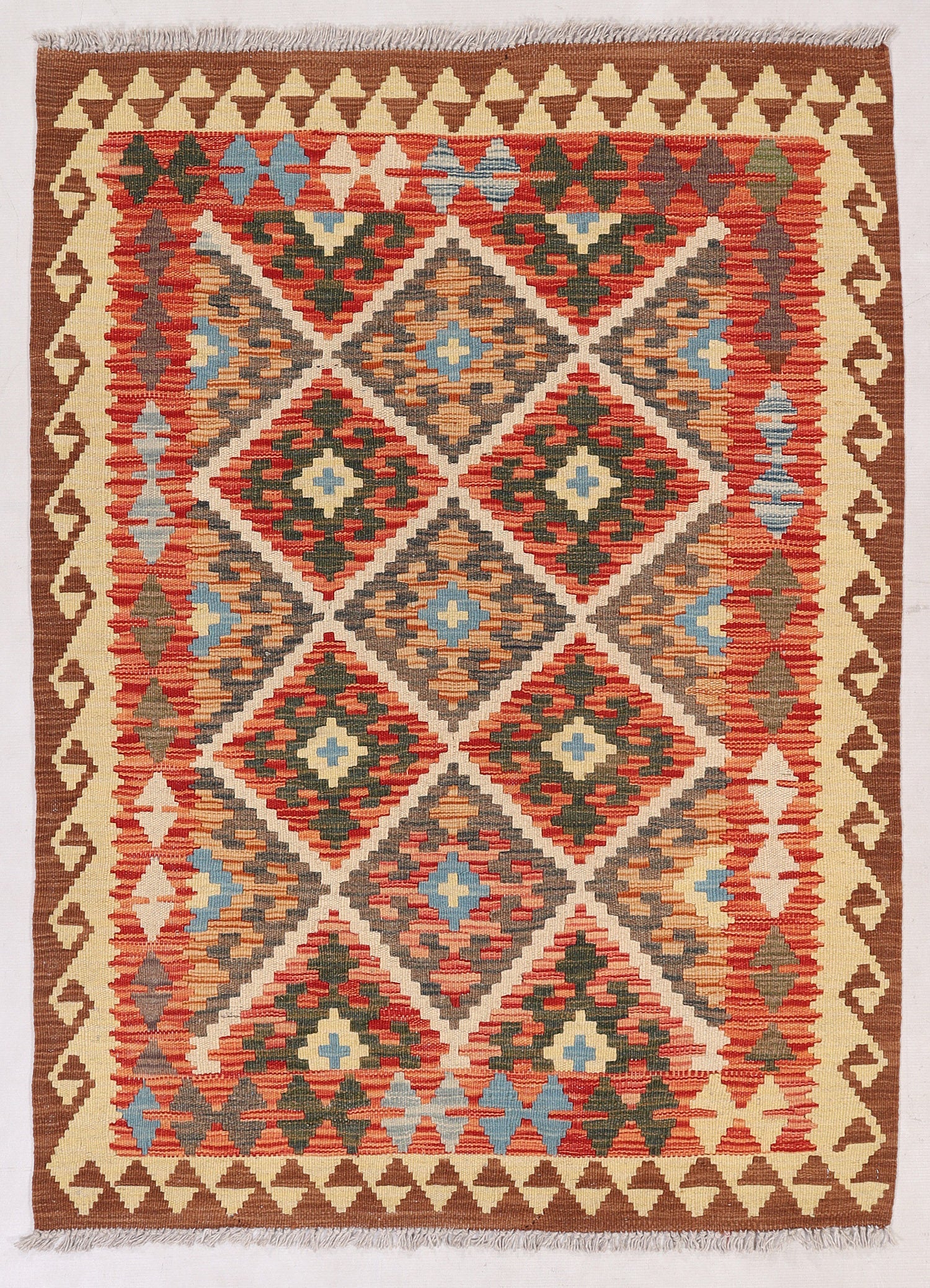 3' X 5' Multy Handmade Veggie Dye Kilim Rug Rectangular