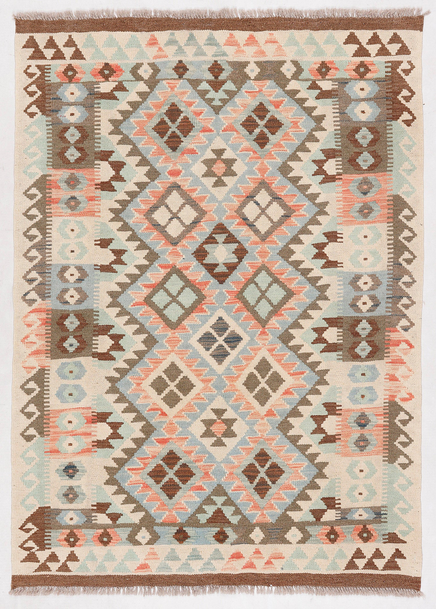 3' X 5' Multy Handmade Veggie Dye Kilim Rug Rectangular