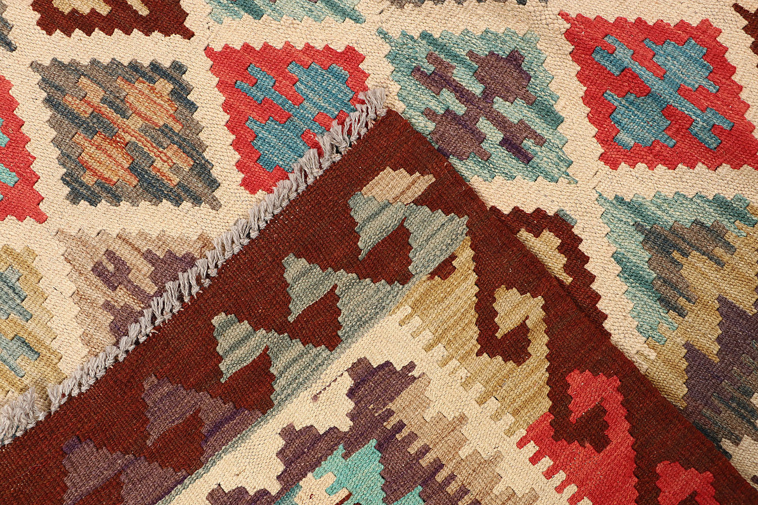 3' X 5' Multy Handmade Veggie Dye Kilim Rug Rectangular