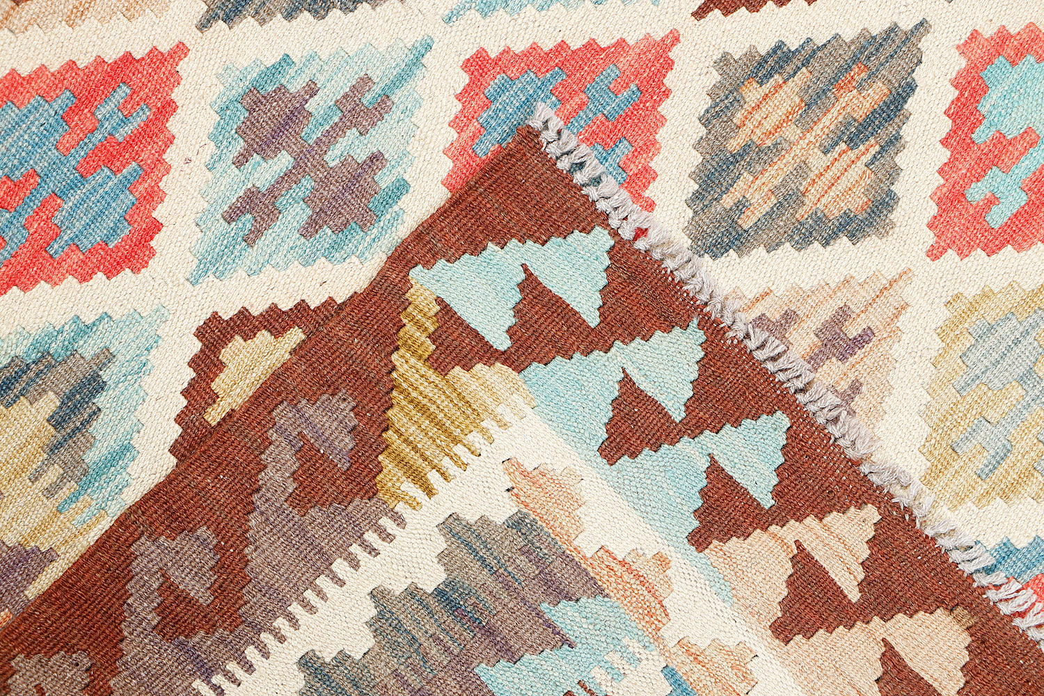3' X 5' Multy Handmade Veggie Dye Kilim Rug Rectangular