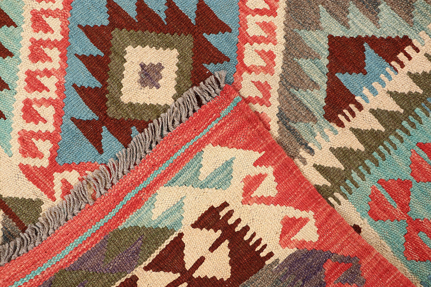 3' X 5' Multy Handmade Veggie Dye Kilim Rug Rectangular