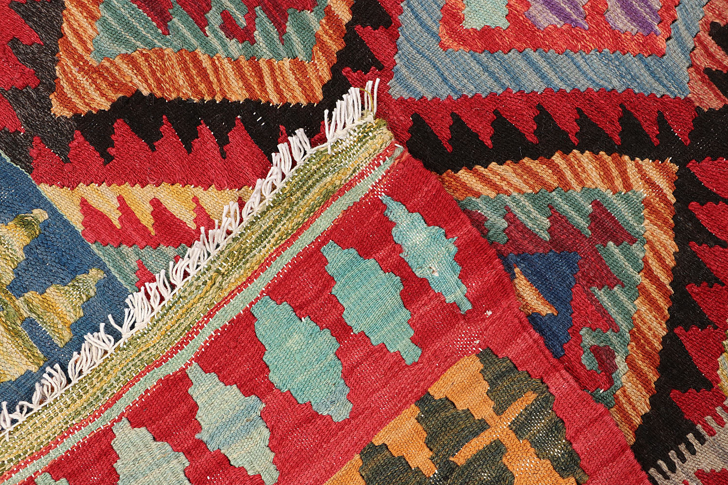 3' X 5' Multy Handmade Veggie Dye Kilim Rug Rectangular
