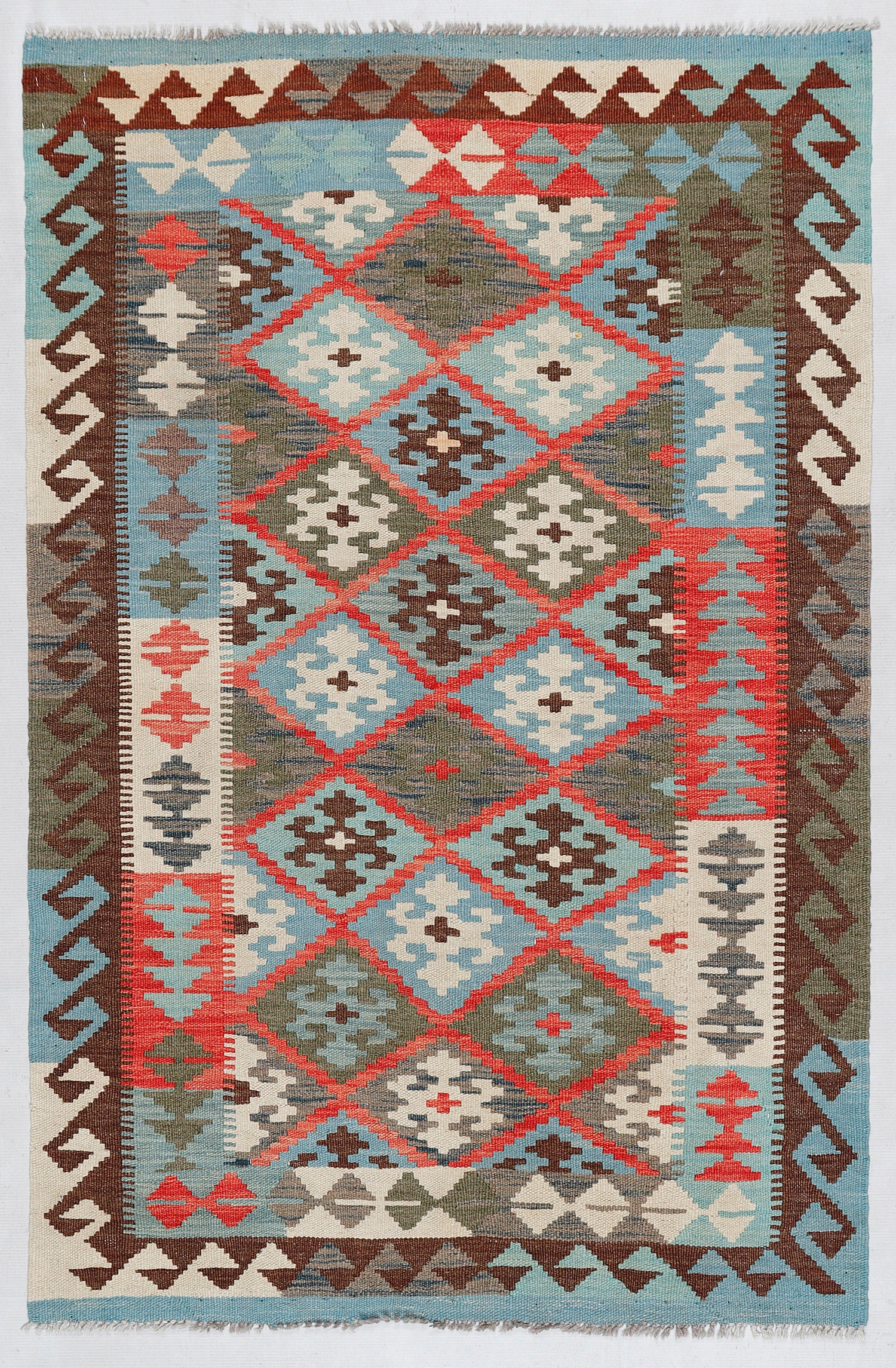 3' X 5' Multy Handmade Veggie Dye Kilim Rug Rectangular