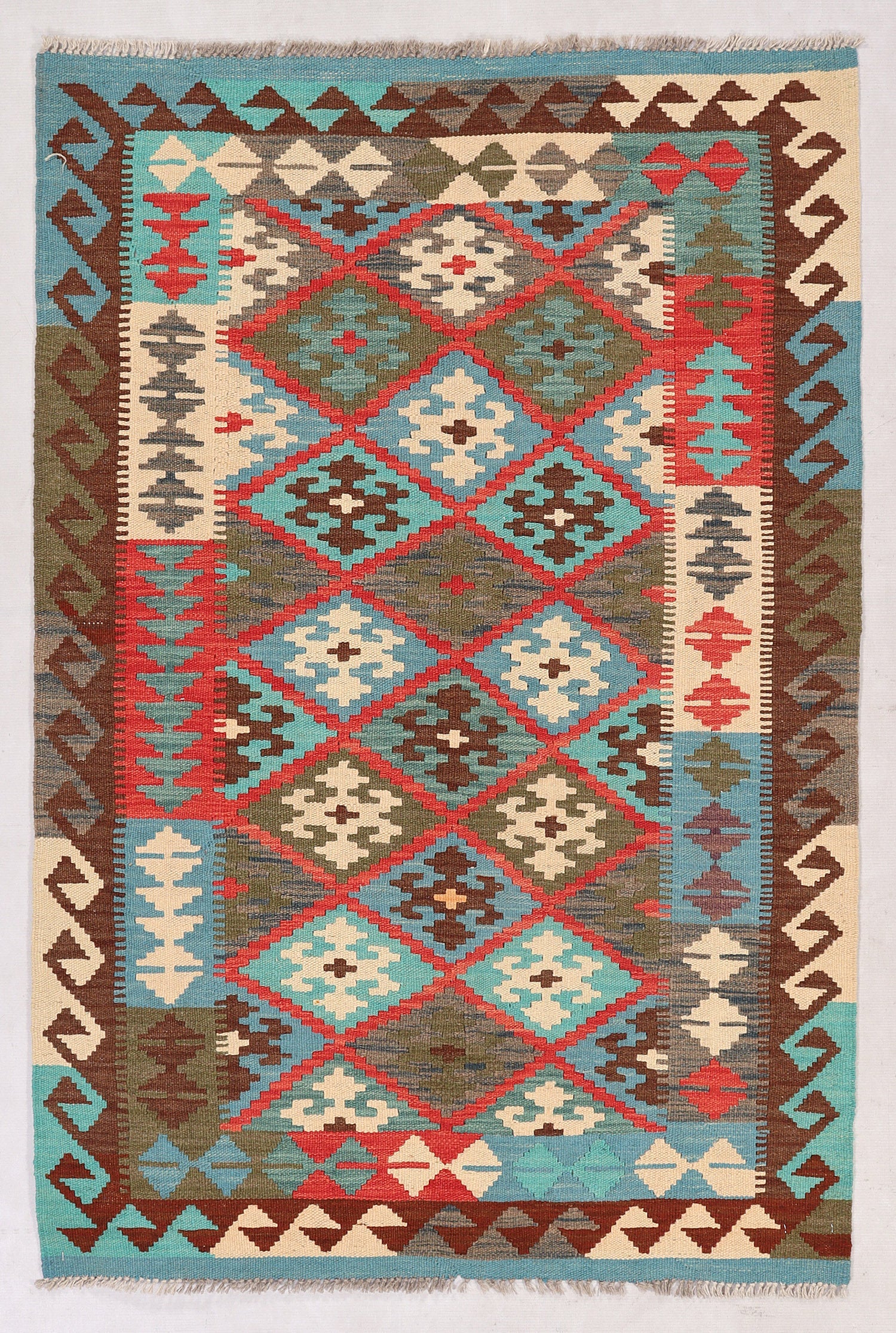 3' X 5' Multy Handmade Veggie Dye Kilim Rug Rectangular