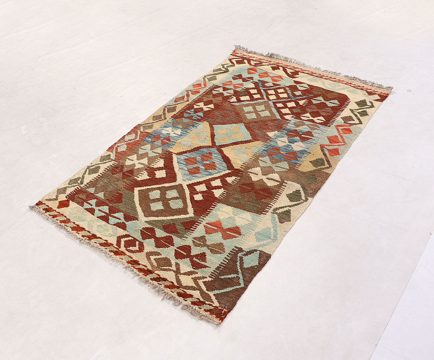 3' X 5' Multy Handmade Veggie Dye Kilim Rug Rectangular