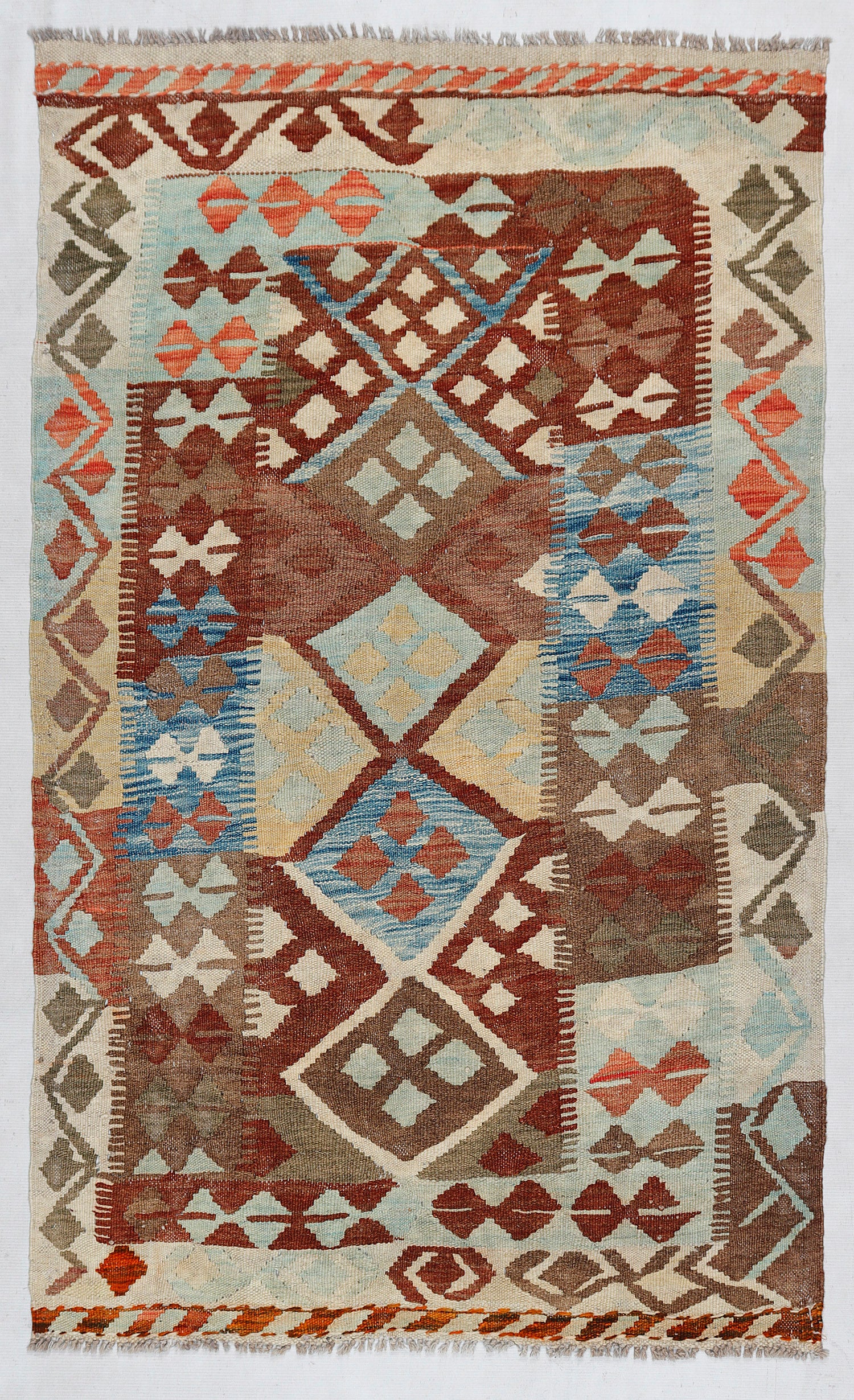 3' X 5' Multy Handmade Veggie Dye Kilim Rug Rectangular
